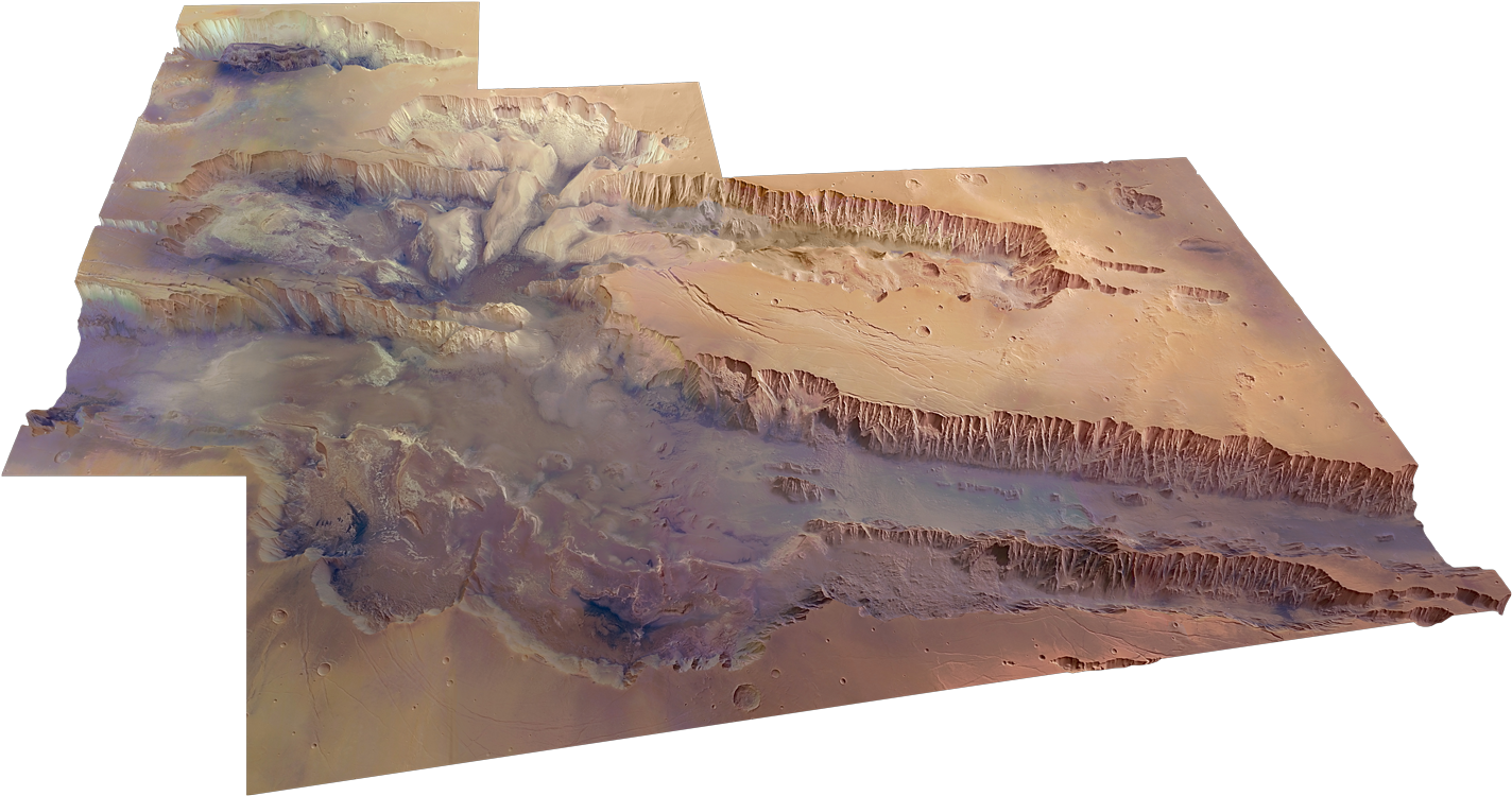 Ld - Valles Marineris 3d (1440x766), Png Download