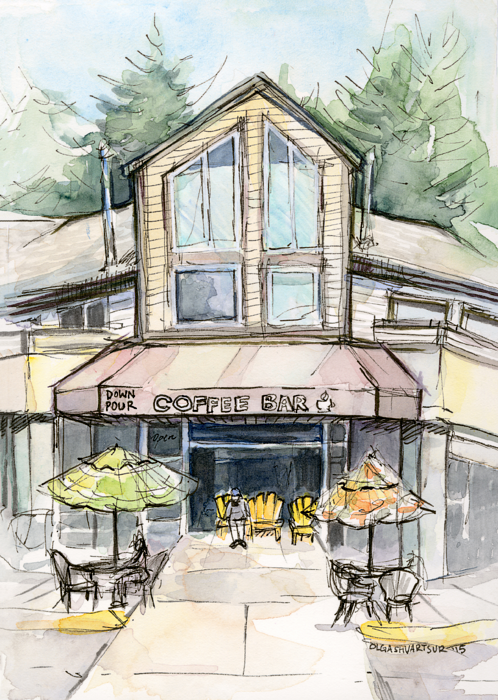 Click And Drag To Re-position The Image, If Desired - Coffee Shop Design Drawing (498x700), Png Download