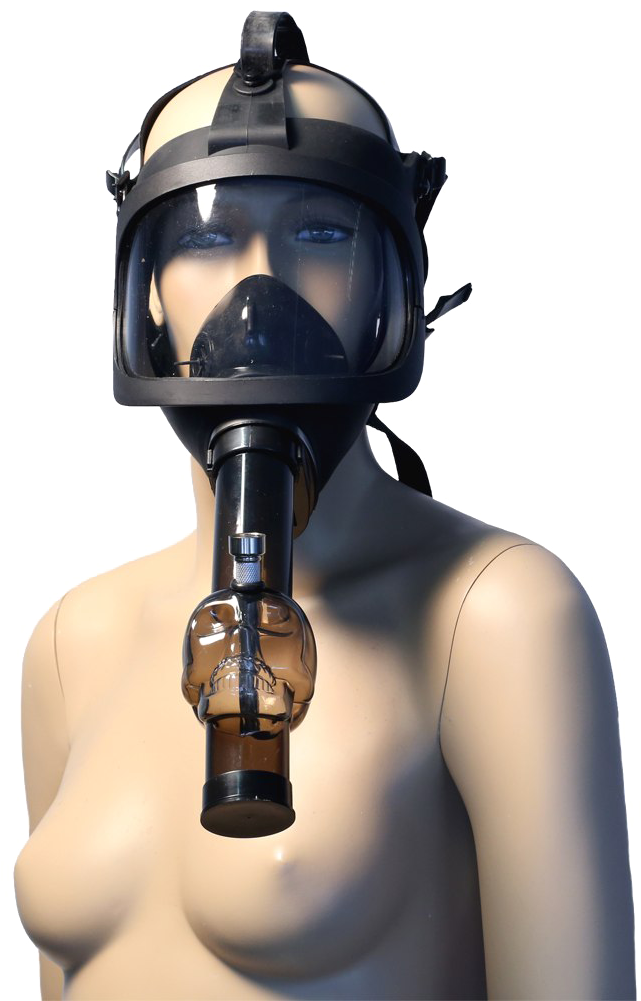 Gas Mask Png Transparent Image - Gas Mask Bong Drawing (1000x1000), Png Download