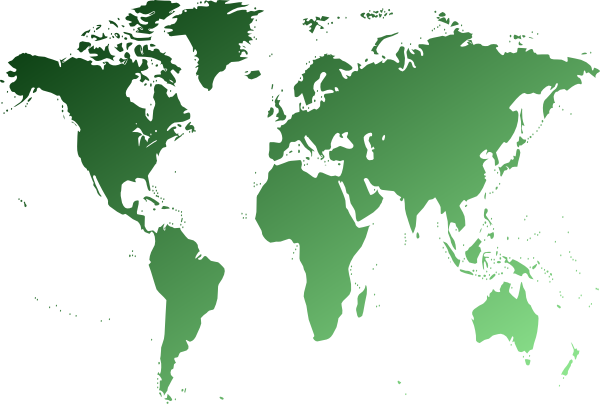 Map Clipart Green World - Non Political World Map (600x404), Png Download