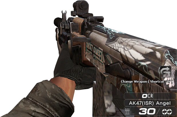 Ak-47 Isr Angel Firstperson - Ak 47 First Person (617x409), Png Download