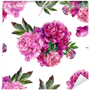 Hand Drawn Pink Peonies Bouquet Seamless Pattern Wall - Blumen Sind Wie Friends.jpg Gepäckanhänger (400x400), Png Download