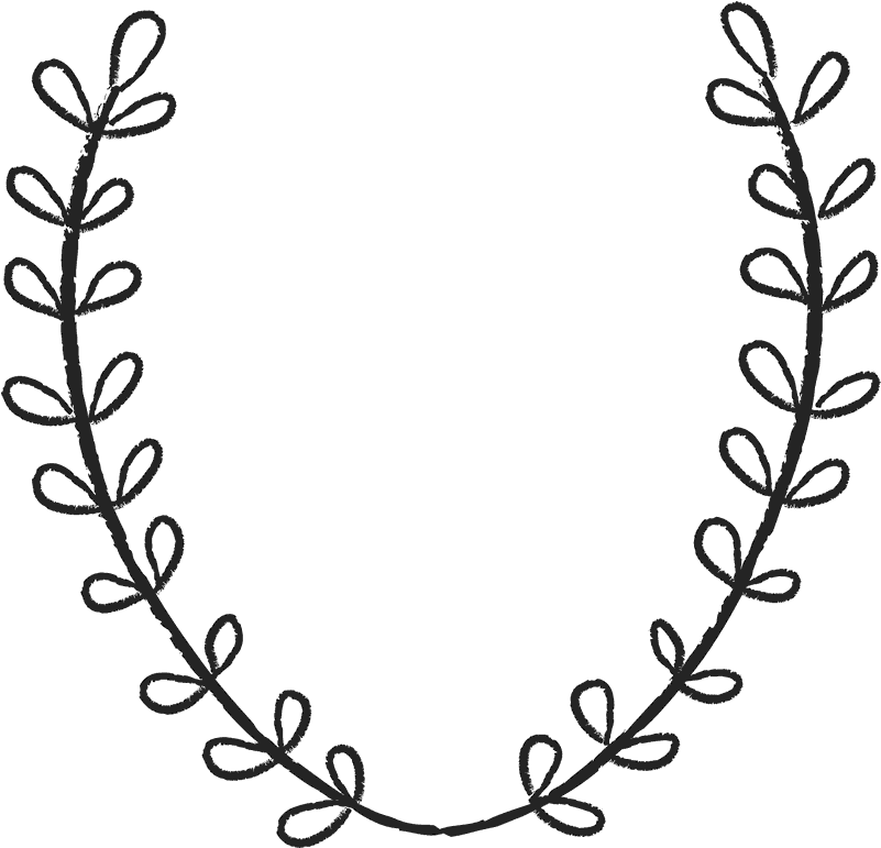 Laurel Wreath Rubber Stamp - Greenery Clip Art Black And White (801x771), Png Download