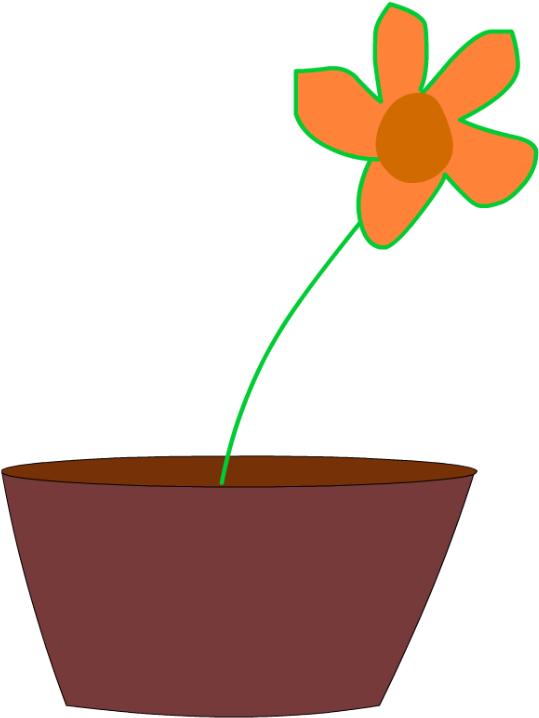 Peony Clipart Flower Vase - مزهرية كرتون (566x800), Png Download