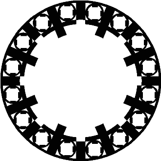 Laurel Wreath Rubber Stamp - Grateful Thankful Blessed .svg (600x600), Png Download