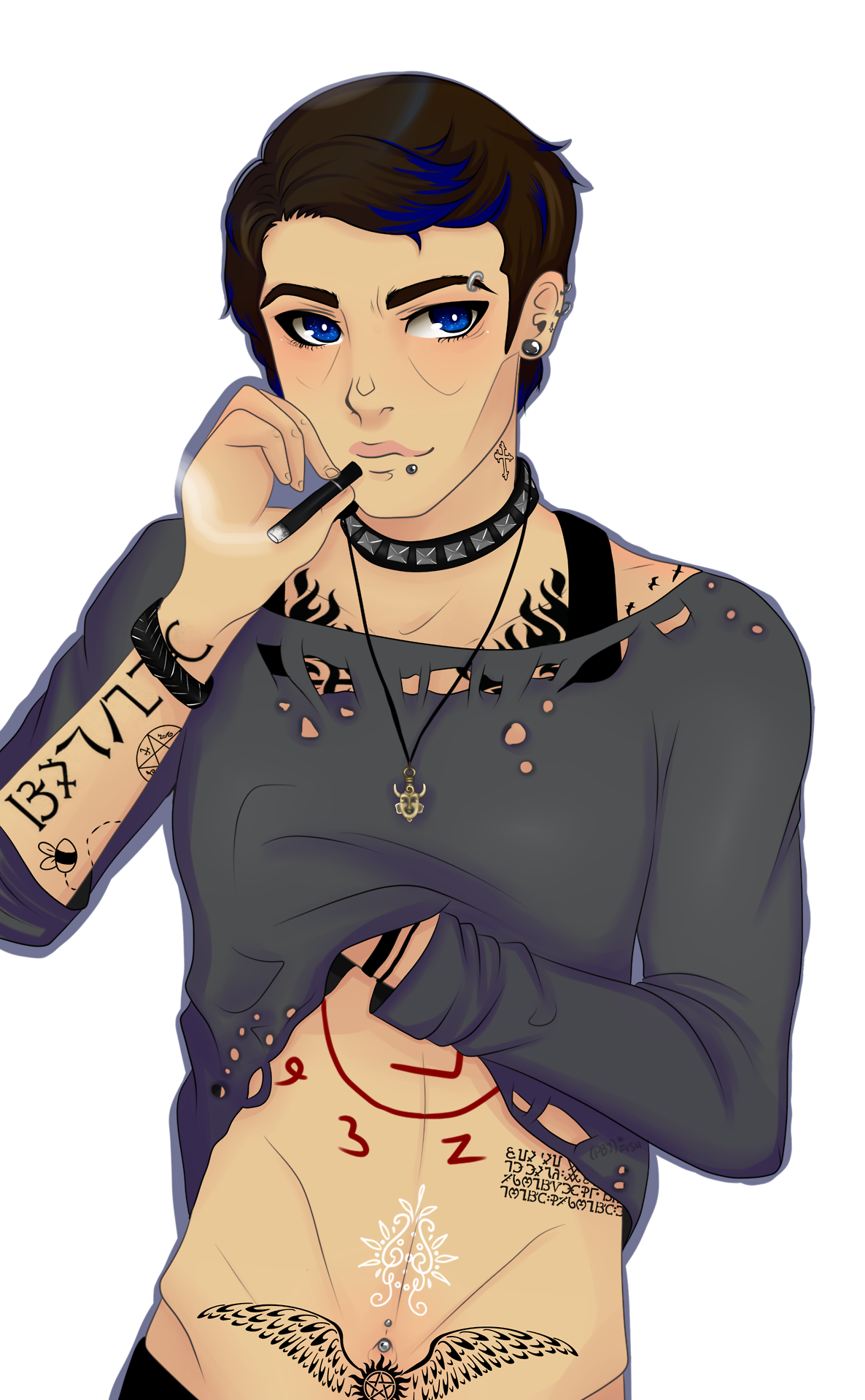 Castiel Transparent - Sabriel (1186x1920), Png Download