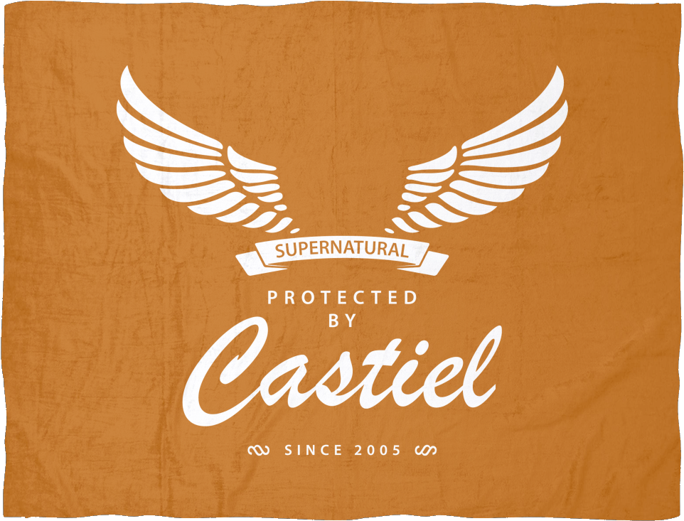 Protected By Castiel Fleece Blanket - Protected By Castiel (1024x1024), Png Download