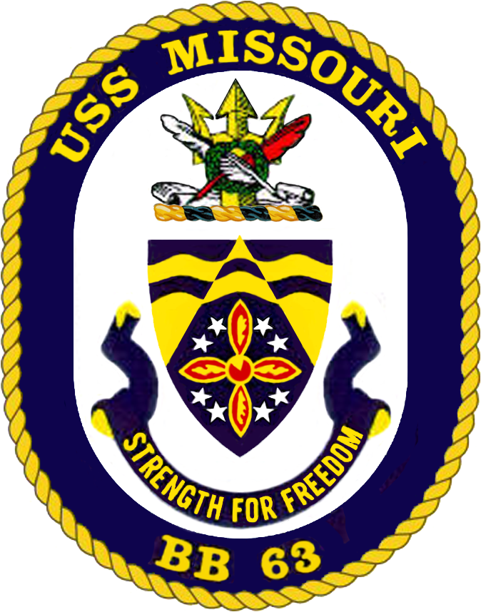 Battleship Photo Archive - Uss Missouri Logo (674x858), Png Download