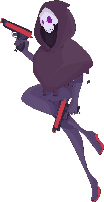 Sombra Transparent Pixel - Overwatch Female Reaper (848x942), Png Download