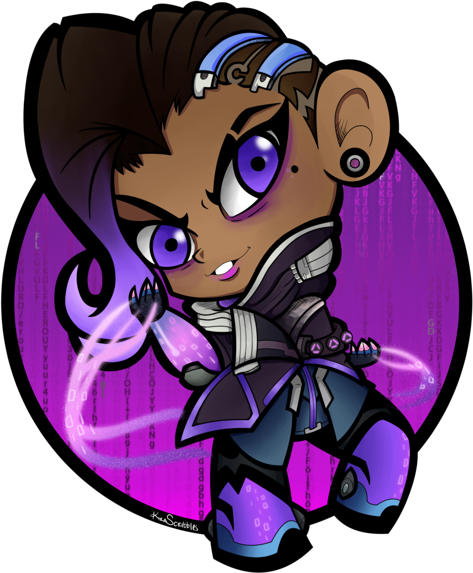 Sombra [1 Of 9 Overwatch Sticker Series 2] - Sombra (1280x1280), Png Download
