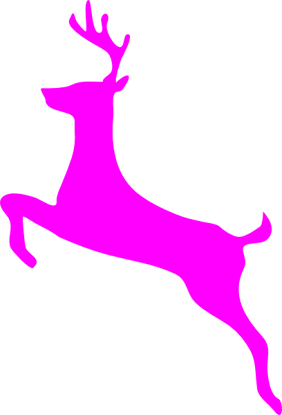 Reindeer Clipart Purple - Deer Clip Art (408x599), Png Download