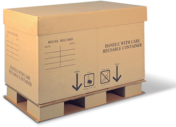 A Brown Cordeck Corrugated Container Sitting On A Shipping - Pizza Box (400x400), Png Download