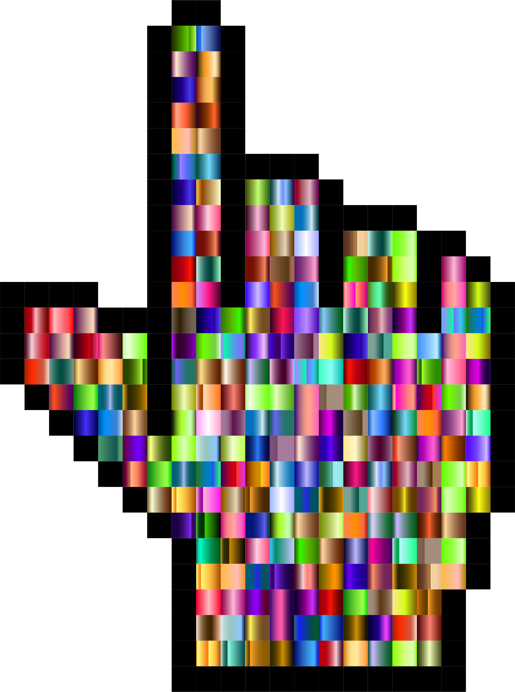 This Free Icons Png Design Of Prismatic Hand Cursor (1706x2292), Png Download