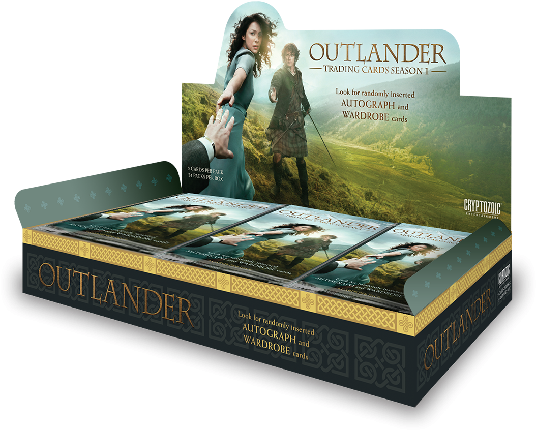 Outlander Season 1 Trading Cards Giveaway Sam Heughan - Outlander Trading Cards Season 1 Box (1080x867), Png Download