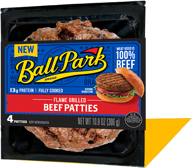 Download Flame Grilled Beef Patties Ball Park Refrigerated Patties