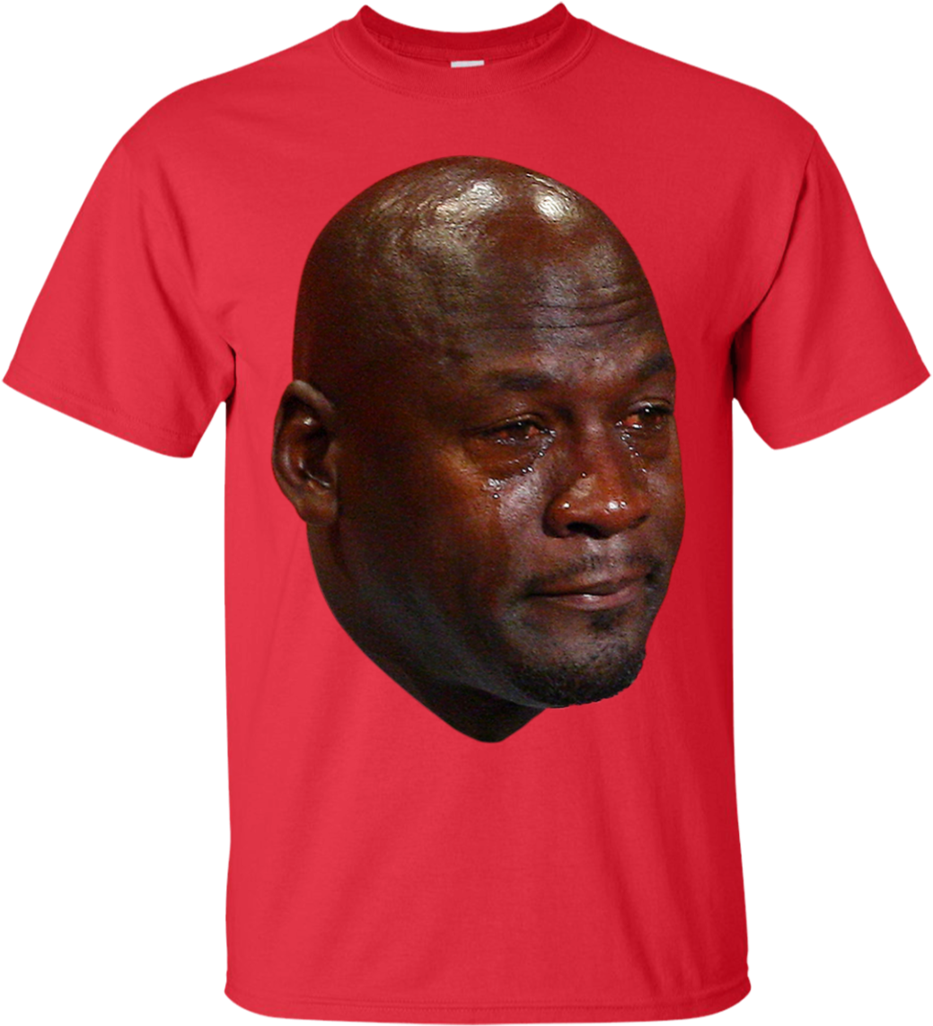 Crying Jordan T-shirt - Michael Jordan Hall Of Fame (1155x1155), Png Download