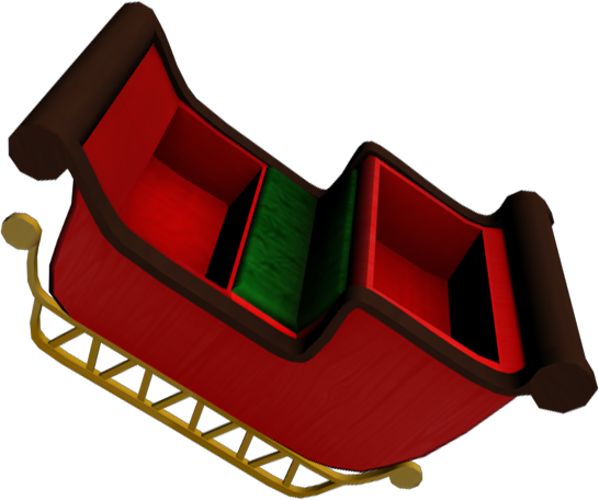 Santa's Sleigh - Sleigh Roblox (546x456), Png Download