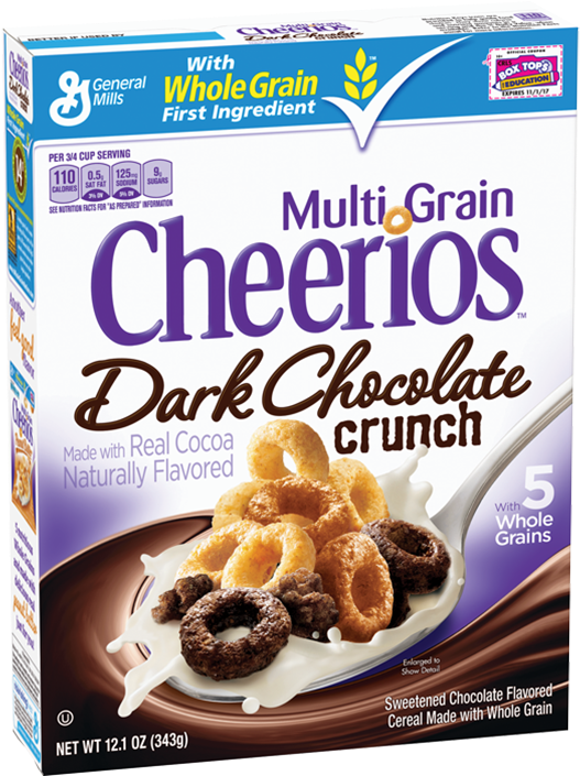Cheerios Multi-grain Cereal, Dark Chocolate Crunch (592x704), Png Download