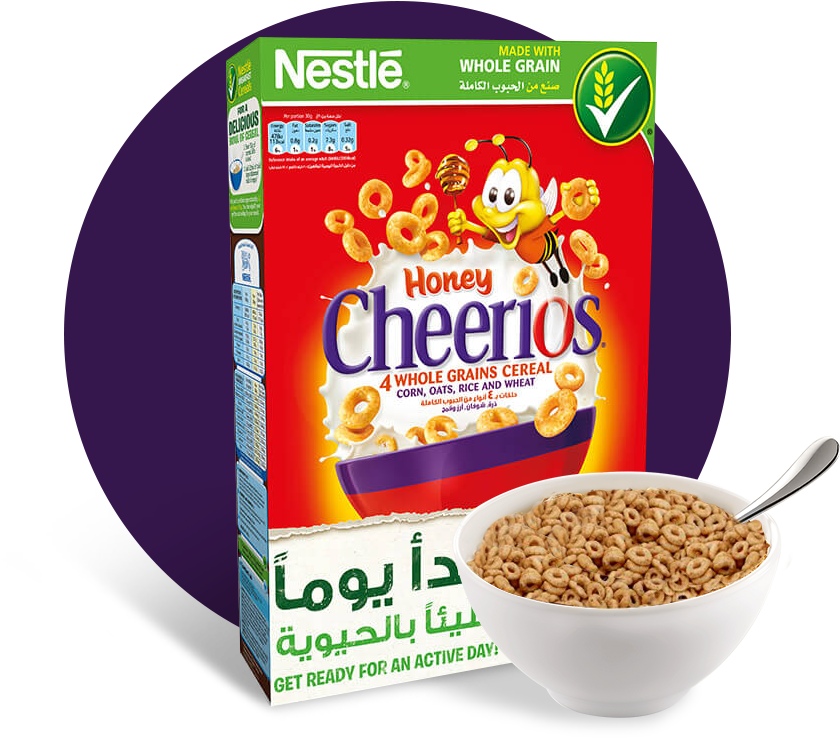 Nestlé® Honey Cheerios® Breakfast Cereal - Nestle Png Cheerios (900x900), Png Download