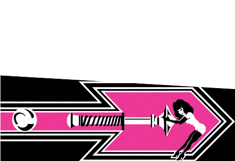 Playboy Stencil Kit - Playboy Pinball Side Art (480x480), Png Download