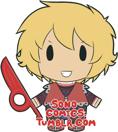 Shulk Chibi - Chibi (500x554), Png Download