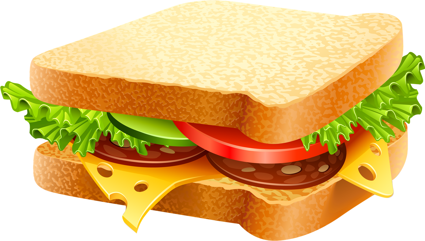 Royalty Free Sandwich Clipart (1400x832), Png Download