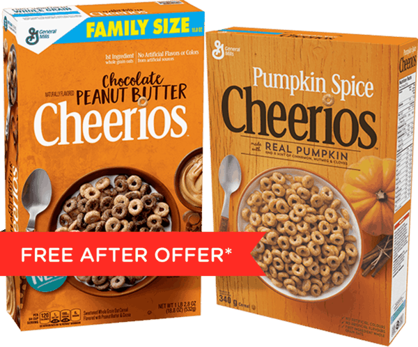 00 For Chocolate Peanut Butter And Pumpkin Spice Cheerios™ - Chocolate Peanut Butter Cheerios Cereal 18.8 Oz. Box (600x498), Png Download