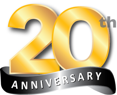 Download Gold 20th With Black Anniversary Ribbon ...