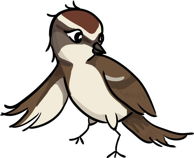 The Monkeys And Fireflies - Sparrow Clipart (1088x638), Png Download