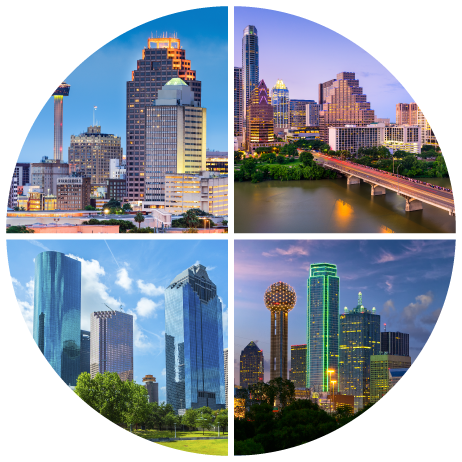 Swiftlease Assists Small Businesses In Combing Through - Poster: Hackemann's Skyline Of Houston, Texas, 61x41cm. (462x462), Png Download