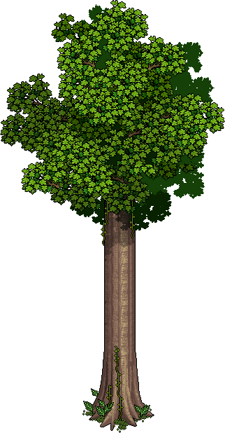Anc Talltree - Anc Waterfall Furni Habbo (322x618), Png Download
