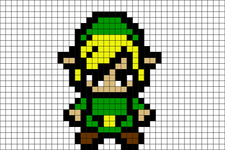 Zelda Link Pixel Art (780x521), Png Download