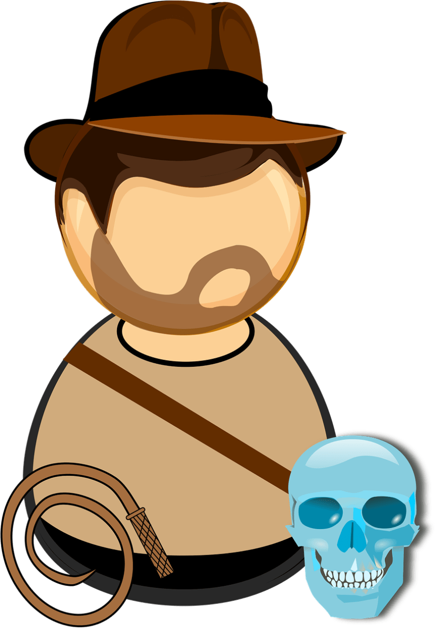 Indiana Jones Cartoon Without Background (880x1268), Png Download