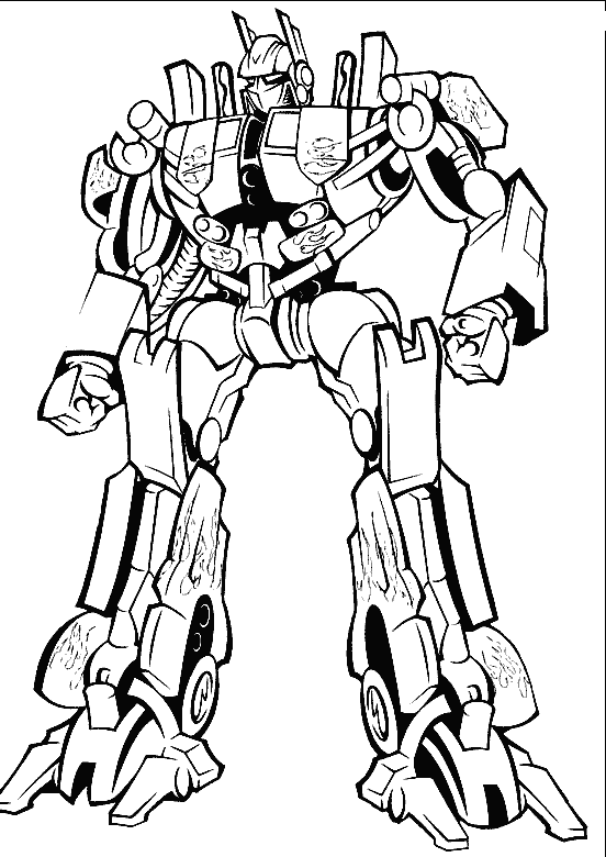 Transformer Drawing - Optimus Prime Transformers Coloring Pages (552x780), Png Download