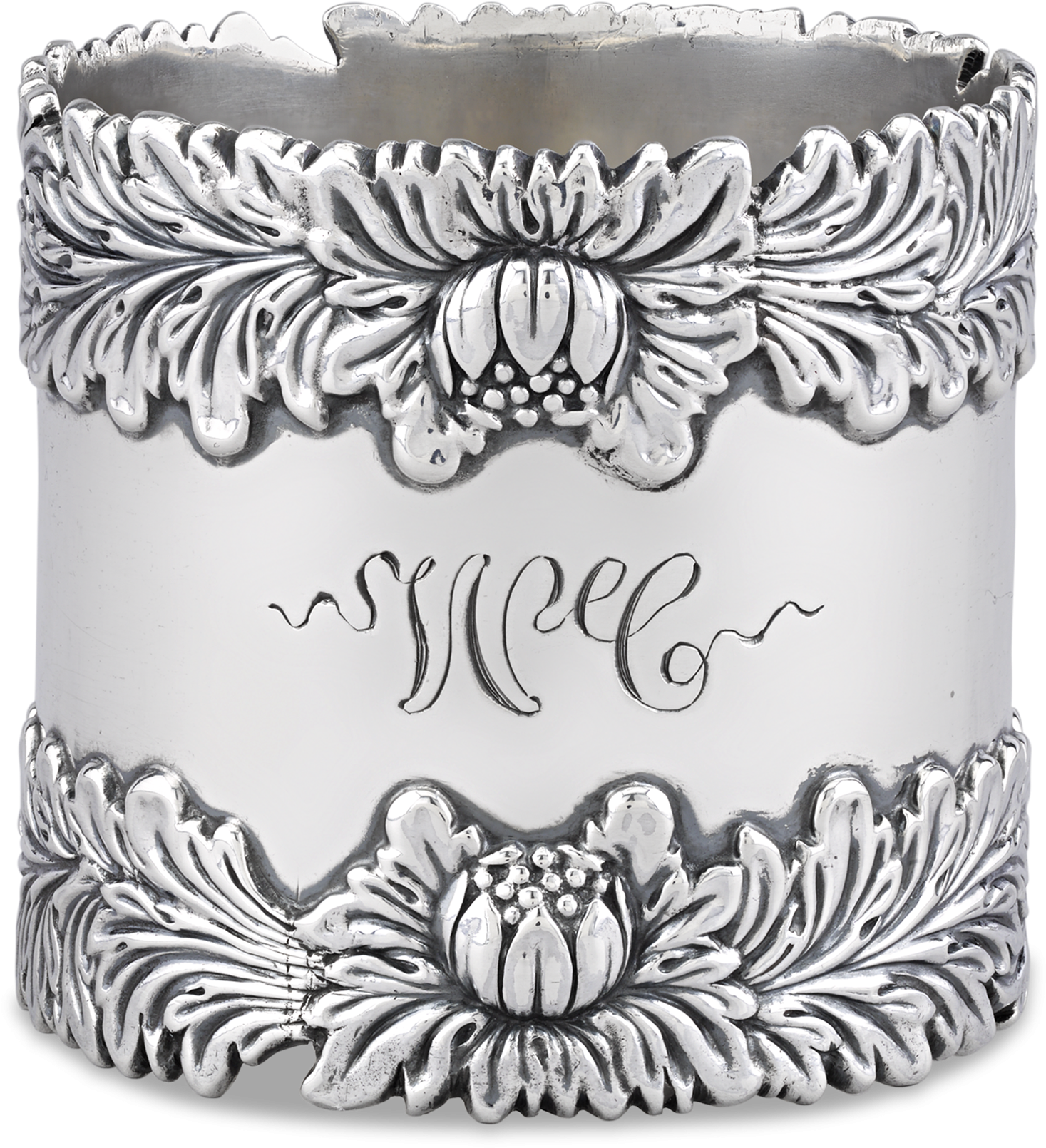 Chrysanthemum Sterling Silver Napkin Ring By Tiffany - Napkin Ring (2500x2000), Png Download
