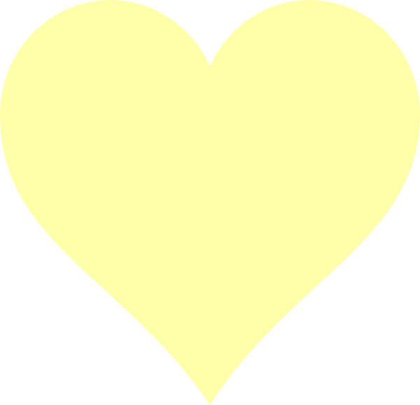 Yellow Heart Clip Art At Clker - Light Yellow Heart (600x578), Png Download