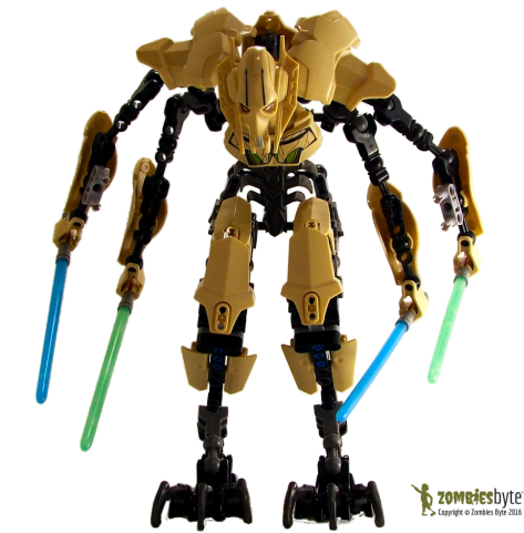Star Wars General Grievous Action Figure - Robot (500x500), Png Download