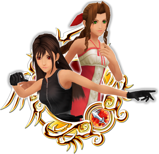 Tifa & Aerith - ティファ キングダム ハーツ (554x537), Png Download