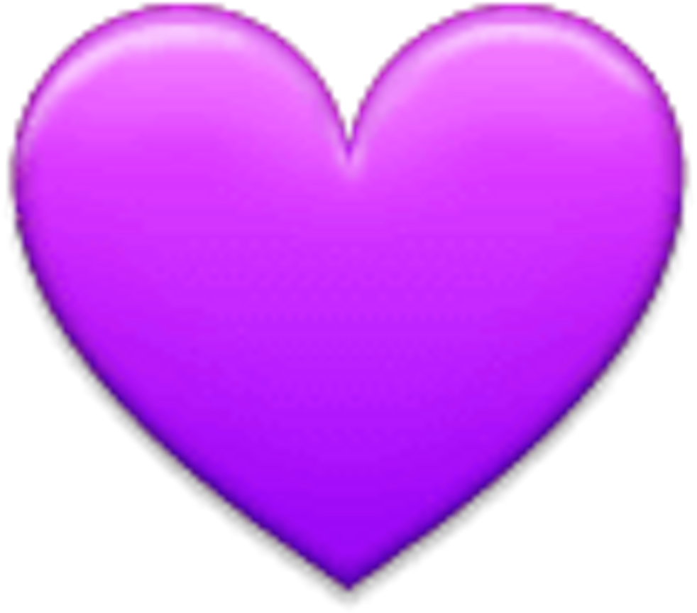 Purple Heart On Apple Ios - Samsung Hearts Emoji (1024x1024), Png Download