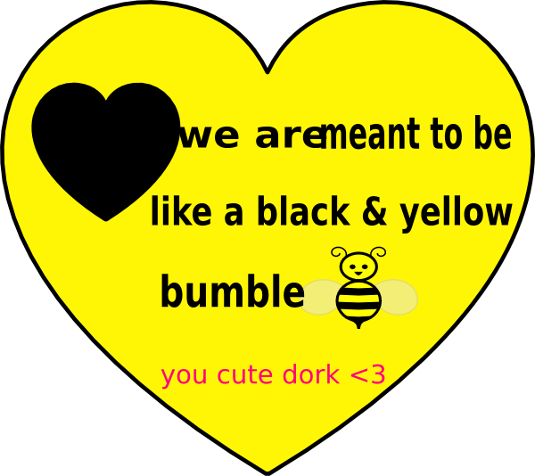 Black And Yellow Heart Clip Art - Balaton Felvidéki Nemzeti Park (600x534), Png Download