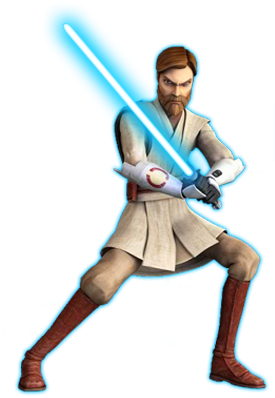 Obi Wan Kenobi - Obi Wan Clone Wars Png (300x400), Png Download