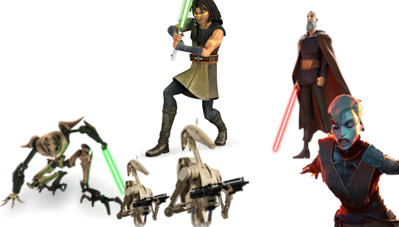 Dark Disciple Battle - Star Wars Sticker Adventures - Boxed Set (1300x741), Png Download