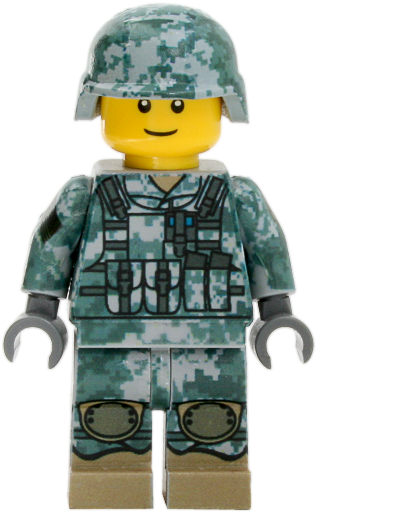 Modern Combat Acu Army Combat Uniform Complete Minifig - Army Combat Uniform (1013x1280), Png Download