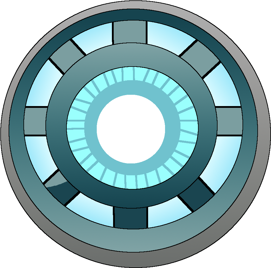 Arc Reactor Mark Ii - Circle (1232x1080), Png Download