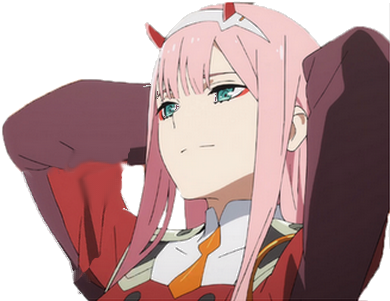 Just Looking For My Darling~ - Zero Two Franxx Transparent (400x300), Png Download