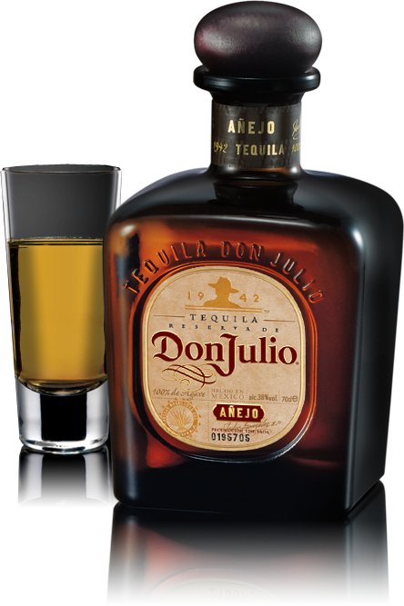 Don Julio Anejo Tequila - Tequila Glass Bottle Png (444x667), Png Download
