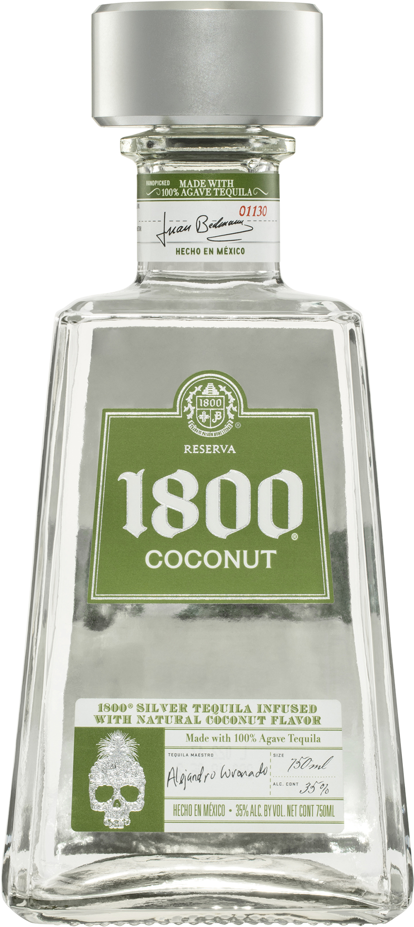 1800 Coconut Tequila 750ml - Tequila (1600x2000), Png Download