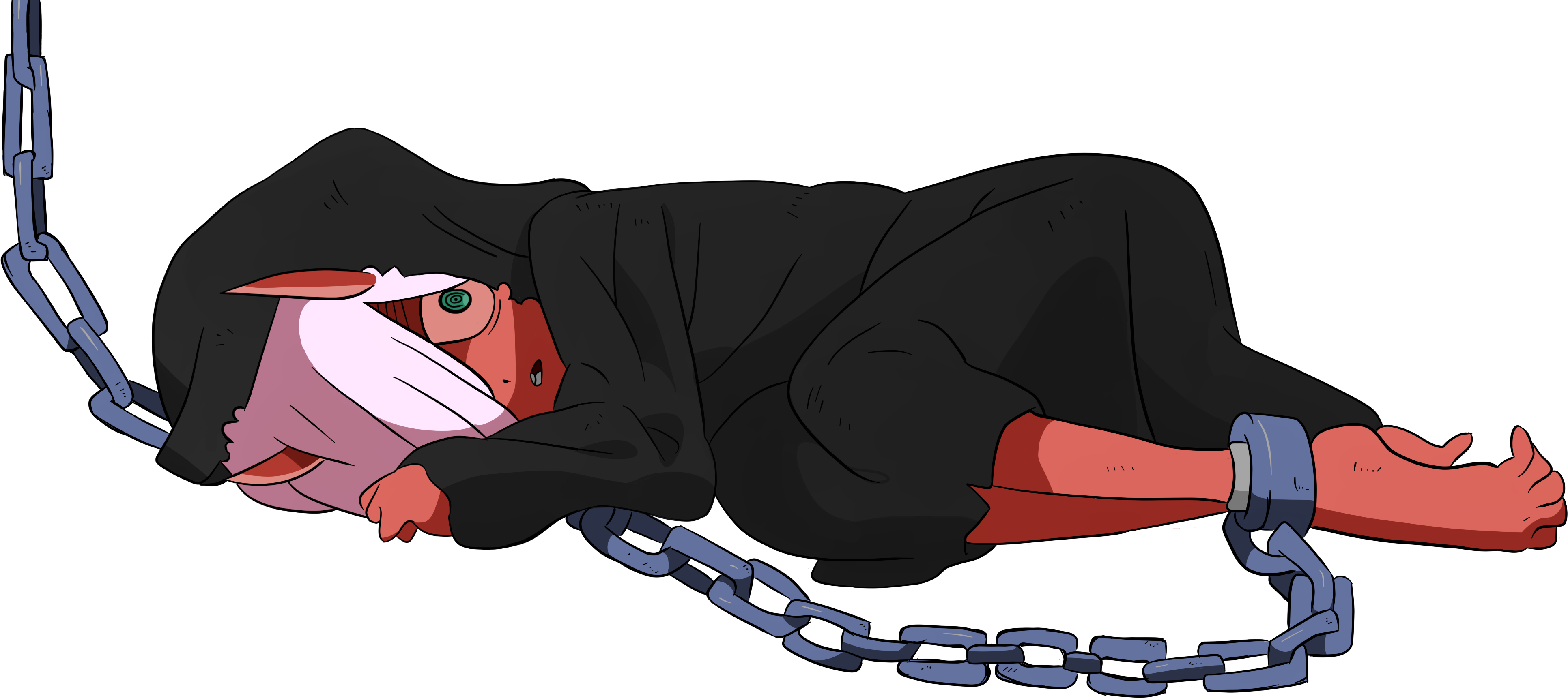 Fan Artchained Red Oni Zero Two Speed Paint - Darling In The Franxx 20 (4111x1855), Png Download
