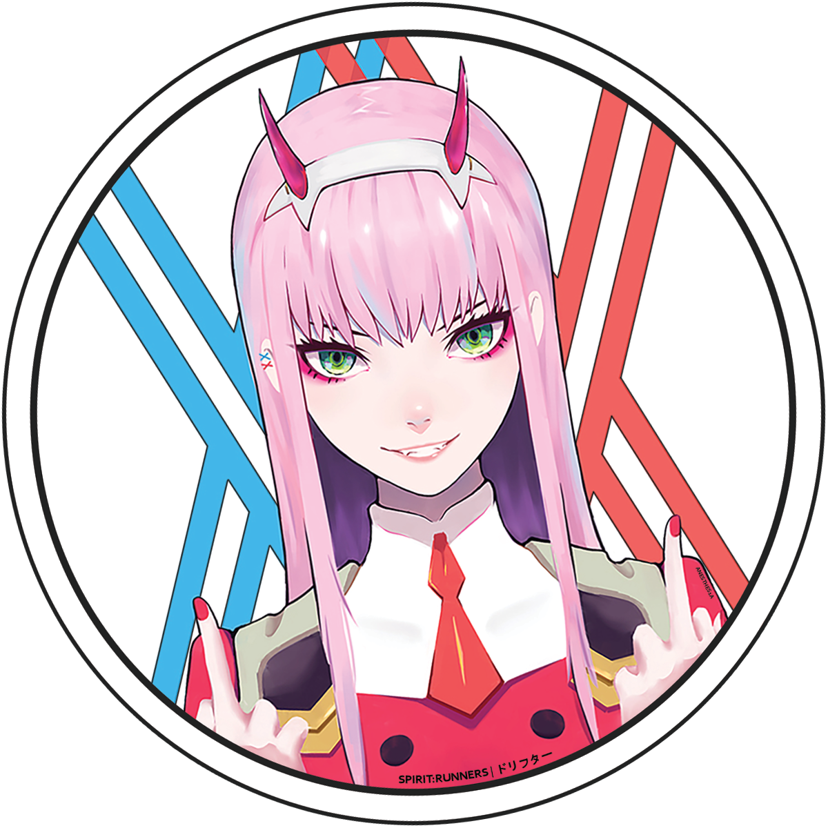 Bad Ass Zero Two Car Freshener [candied Spice] - Art (1200x1200), Png Download