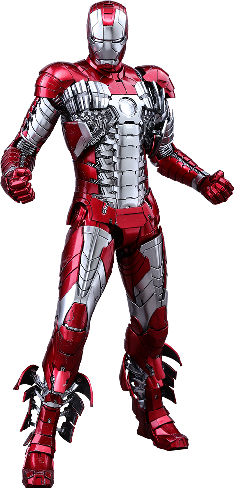 Hot Toys Iron Man Mark V Sixth Scale Figure - Iron Man Mark 5 (480x1000), Png Download